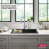 30” Granite Composite Workstation Kitchen Sink Drop-In Top Mount Single Bowl with WorkFlow™ Ledge and Accessories in Black